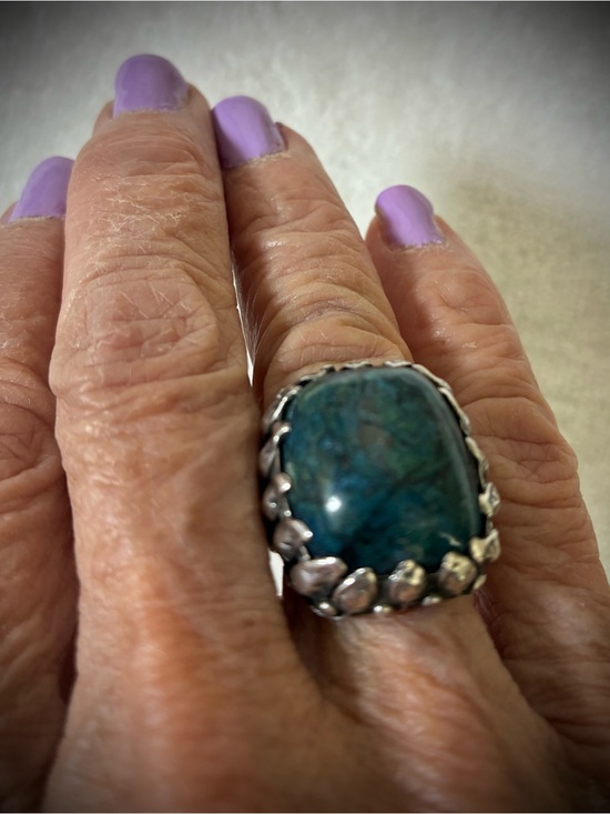 Sterling Jewelry - Sterling Silver Ring Blue Swiss Lapis size 5-1/2